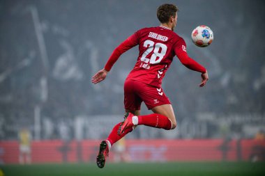 MOENCHENGLADBACH, GERMANY - 8 Kasım 2025: Sebastian Sebulonsen - Bundesliga Borussia Moenchengladbach - 1. FC Koeln Borussia Parkı 'nda. 