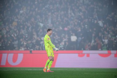 MOENCHENGLADBACH, GERMANY - 8 Kasım 2025: Moritz Nicolas - Bundesliga Borussia Moenchengladbach 1. FC Koeln Borussia Parkı 'nda. 