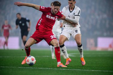 MOENCHENGLADBACH, GERMANY - 8 Kasım 2025: Marius Buelter - Bundesliga Borussia Moenchengladbach - 1. FC Koeln Borussia Parkı 'nda. 