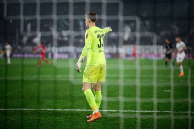 MOENCHENGLADBACH, GERMANY - 8 Kasım 2025: Moritz Nicolas - Bundesliga Borussia Moenchengladbach 1. FC Koeln Borussia Parkı 'nda. 