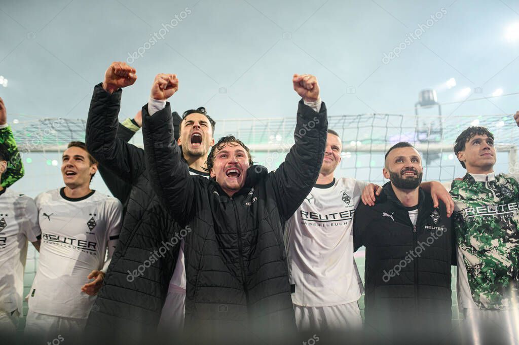 MOENCHENGLADBACH, GERMANY - 8 NOVEMBER, 2025: Haris Tabakovic, Rocco Reitz, Florian Neuhaus, Joe Scally, Franck Honorat - The football match of Bundesliga Borussia Moenchengladbach vs 1. FC Koeln at Borussia Park.
