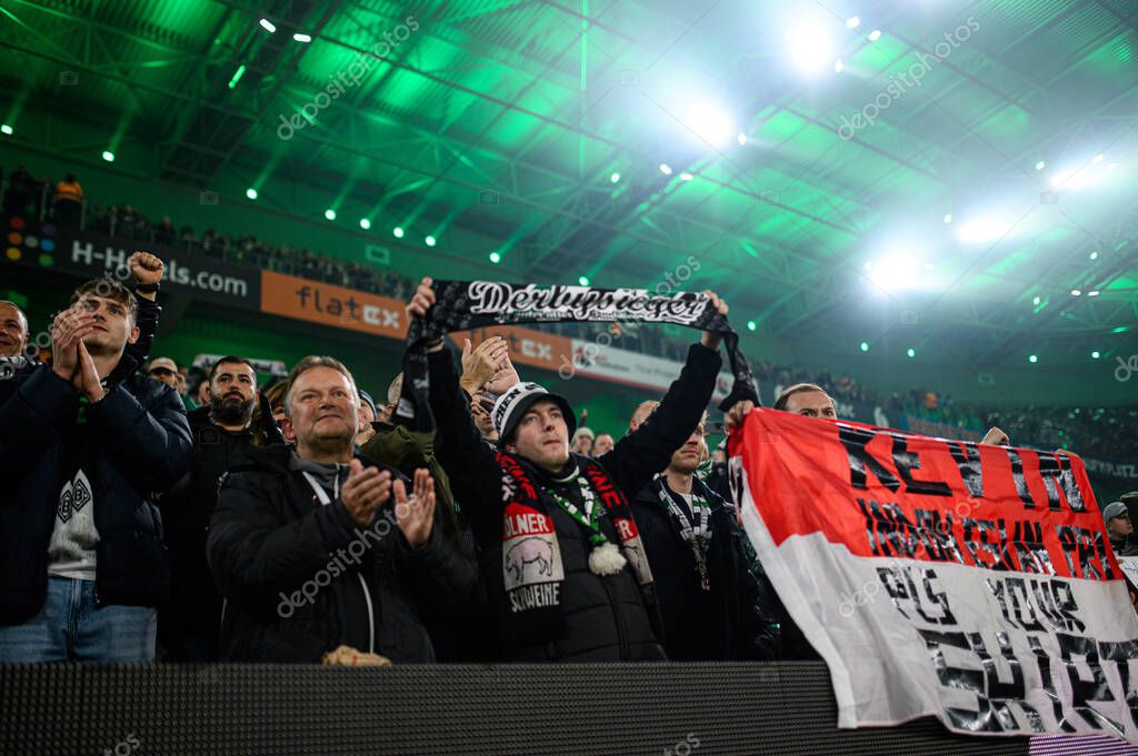 MOENCHENGLADBACH, GERMANY - 8 NOVEMBER, 2025:  - The football match of Bundesliga Borussia Moenchengladbach vs 1. FC Koeln at Borussia Park.