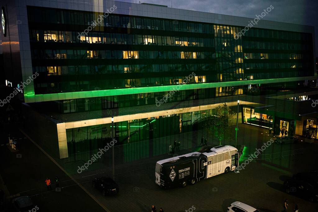 MOENCHENGLADBACH, GERMANY - 8 NOVEMBER, 2025: Bus - The football match of Bundesliga Borussia Moenchengladbach vs 1. FC Koeln at Borussia Park.