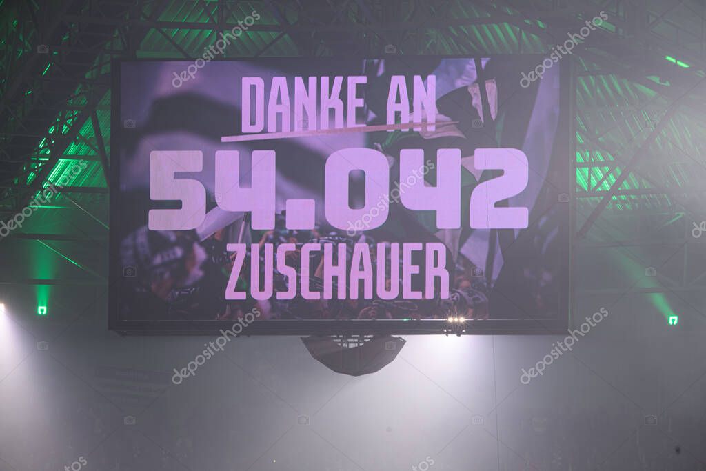 MOENCHENGLADBACH, GERMANY - 8 NOVEMBER, 2025:  - The football match of Bundesliga Borussia Moenchengladbach vs 1. FC Koeln at Borussia Park.