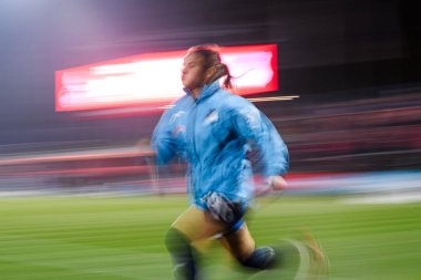 COLOGNE, ALMANY - 9 Kasım 2025: Dominika Grabowska - Frauen Bundesliga 1 'in futbol maçı. FC Koeln, Franz Kremer Stadyumu 'nda TSG Hoffenheim' a karşı.. 