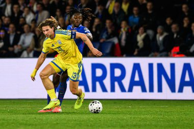 PARIS, FRANCE - 13 NOVEMBER, 2025: VItalii Kliuiev - 2026 FIFA Dünya Kupası Avrupa Kalifiye Ligi Fransa-Ukrayna maçı Parc des Princes 'te. 