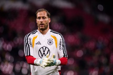 LEIPZIG, GERMANY - 17 Kasım 2025: Oliver Baumann - Dünya Kupası 2026 ön eleme karşılaşması Almanya ile Slovakya arasında Red Bull Arena 'da.