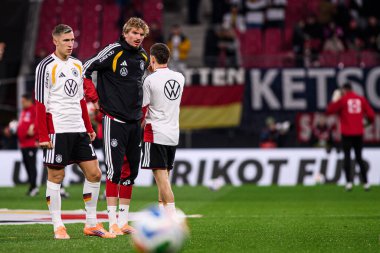 LEIPZIG, GERMANY - 17 Kasım 2025: Nick Woltemade - Dünya Kupası 2026 ön eleme karşılaşması Almanya ile Slovakya arasında Red Bull Arena 'da.