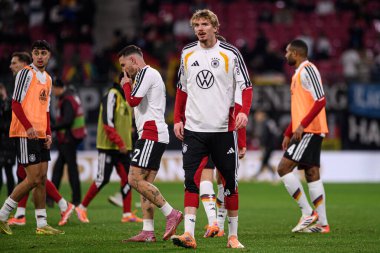 LEIPZIG, GERMANY - 17 Kasım 2025: Nick Woltemade - Dünya Kupası 2026 ön eleme karşılaşması Almanya ile Slovakya arasında Red Bull Arena 'da.