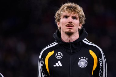 LEIPZIG, GERMANY - 17 Kasım 2025: Nick Woltemade - Dünya Kupası 2026 ön eleme karşılaşması Almanya ile Slovakya arasında Red Bull Arena 'da.