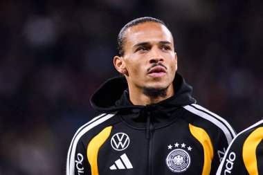 LEIPZIG, GERMANY - 17 Kasım 2025: Leroy Sane - Dünya Kupası 2026 ön eleme karşılaşması Almanya ile Slovakya arasında Red Bull Arena 'da.
