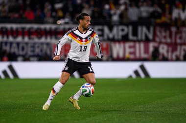 LEIPZIG, GERMANY - 17 Kasım 2025: Leroy Sane - Dünya Kupası 2026 ön eleme karşılaşması Almanya ile Slovakya arasında Red Bull Arena 'da.