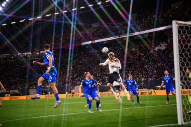 LEIPZIG, GERMANY - 17 Kasım 2025: Nick Woltemade, gol - Dünya Kupası 2026 ön eleme karşılaşması Almanya ile Slovakya arasında Red Bull Arena 'da.