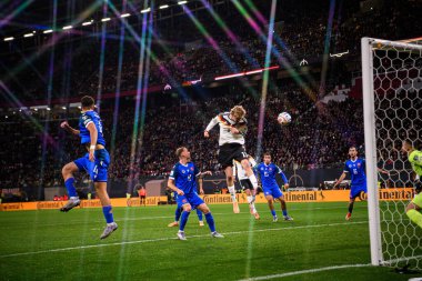 LEIPZIG, GERMANY - 17 Kasım 2025: Nick Woltemade, gol - Dünya Kupası 2026 ön eleme karşılaşması Almanya ile Slovakya arasında Red Bull Arena 'da.