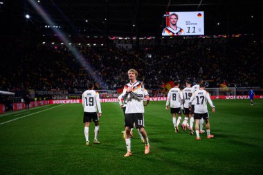 LEIPZIG, GERMANY - 17 Kasım 2025: Nick Woltemade, gol - Dünya Kupası 2026 ön eleme karşılaşması Almanya ile Slovakya arasında Red Bull Arena 'da.
