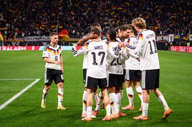 LEIPZIG, GERMANY - 17 Kasım 2025: - 2026 Dünya Kupası eleme karşılaşması Almanya ile Slovakya arasında Red Bull Arena 'da.