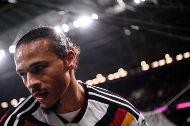 LEIPZIG, GERMANY - 17 Kasım 2025: Leroy Sane - Dünya Kupası 2026 ön eleme karşılaşması Almanya ile Slovakya arasında Red Bull Arena 'da.