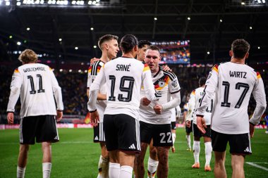 LEIPZIG, GERMANY - 17 Kasım 2025: Leon Goretzka, Leroy Sane, Nick Woltemade, Jonathan Tah, Florian Wirtz - Dünya Kupası 2026 ön eleme karşılaşması.