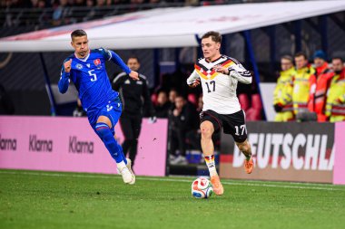 LEIPZIG, GERMANY - 17 Kasım 2025: Florian Wirtz - Dünya Kupası 2026 ön eleme karşılaşması Almanya ile Slovakya arasında Red Bull Arena 'da.