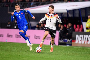LEIPZIG, GERMANY - 17 Kasım 2025: Florian Wirtz - Dünya Kupası 2026 ön eleme karşılaşması Almanya ile Slovakya arasında Red Bull Arena 'da.