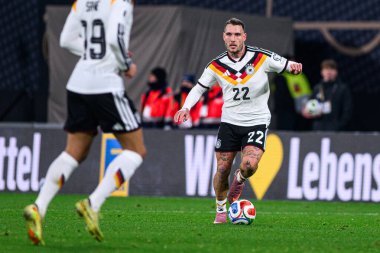 LEIPZIG, GERMANY - 17 Kasım 2025: David Raum - Dünya Kupası 2026 ön eleme karşılaşması Almanya ile Slovakya arasında Red Bull Arena 'da.