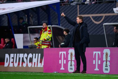 LEIPZIG, GERMANY - 17 Kasım 2025: Koç, Julian Nagelsmann - Dünya Kupası 2026 ön eleme karşılaşması Almanya ile Slovakya arasında Red Bull Arena 'da.