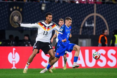 LEIPZIG, GERMANY - 17 Kasım 2025: Felix Nmecha - Dünya Kupası 2026 ön eleme karşılaşması Almanya ile Slovakya arasında Red Bull Arena 'da.