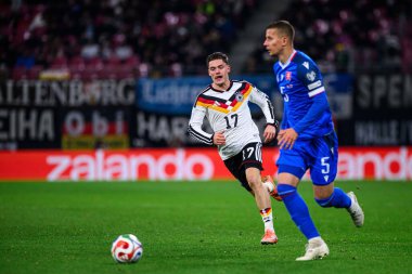 LEIPZIG, GERMANY - 17 Kasım 2025: Florian Wirtz - Dünya Kupası 2026 ön eleme karşılaşması Almanya ile Slovakya arasında Red Bull Arena 'da.