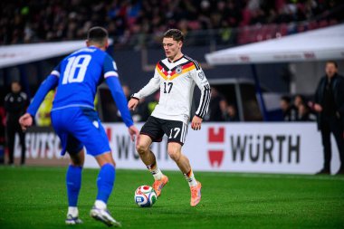 LEIPZIG, GERMANY - 17 Kasım 2025: Florian Wirtz - Dünya Kupası 2026 ön eleme karşılaşması Almanya ile Slovakya arasında Red Bull Arena 'da.