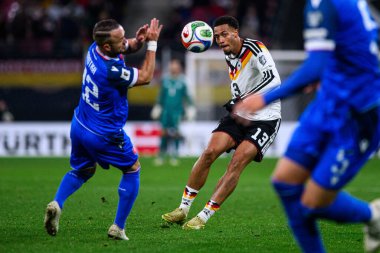 LEIPZIG, GERMANY - 17 Kasım 2025: Felix Nmecha - Dünya Kupası 2026 ön eleme karşılaşması Almanya ile Slovakya arasında Red Bull Arena 'da.