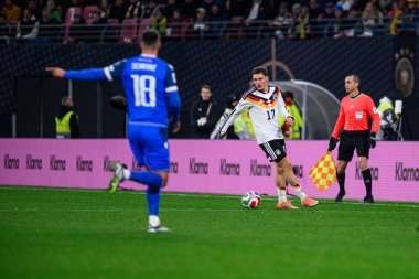 LEIPZIG, GERMANY - 17 Kasım 2025: Florian Wirtz - Dünya Kupası 2026 ön eleme karşılaşması Almanya ile Slovakya arasında Red Bull Arena 'da.