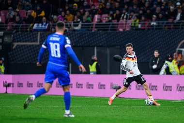 LEIPZIG, GERMANY - 17 Kasım 2025: Florian Wirtz - Dünya Kupası 2026 ön eleme karşılaşması Almanya ile Slovakya arasında Red Bull Arena 'da.