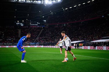 LEIPZIG, GERMANY - 17 Kasım 2025: Florian Wirtz - Dünya Kupası 2026 ön eleme karşılaşması Almanya ile Slovakya arasında Red Bull Arena 'da.