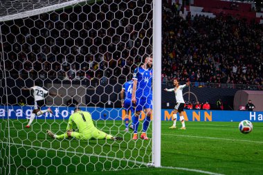 LEIPZIG, GERMANY - 17 Kasım 2025: Ridle Baku - Dünya Kupası 2026 ön eleme karşılaşması Almanya ile Slovakya arasında Red Bull Arena 'da.