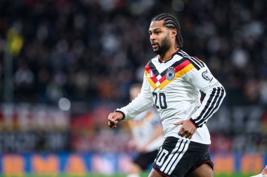 LEIPZIG, GERMANY - 17 Kasım 2025: Serge Gnabry - Dünya Kupası 2026 ön eleme karşılaşması Almanya ile Slovakya arasında Red Bull Arena 'da.