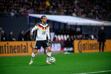LEIPZIG, GERMANY - 17 Kasım 2025: Leroy Sane - Dünya Kupası 2026 ön eleme karşılaşması Almanya ile Slovakya arasında Red Bull Arena 'da.