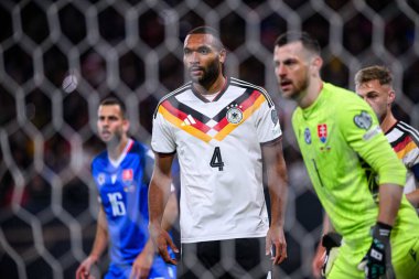 LEIPZIG, GERMANY - 17 Kasım 2025: Jonathan Tah - Dünya Kupası 2026 ön eleme maçı Almanya ile Slovakya arasında Red Bull Arena 'da.