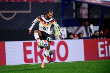 LEIPZIG, GERMANY - 17 Kasım 2025: Serge Gnabry - Dünya Kupası 2026 ön eleme karşılaşması Almanya ile Slovakya arasında Red Bull Arena 'da.