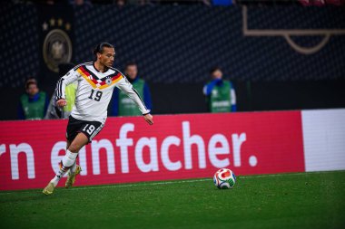 LEIPZIG, GERMANY - 17 Kasım 2025: Leroy Sane - Dünya Kupası 2026 ön eleme karşılaşması Almanya ile Slovakya arasında Red Bull Arena 'da.