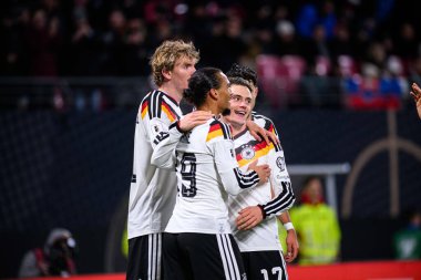 LEIPZIG, GERMANY - 17 Kasım 2025: Leroy Sane, Florian Wirtz, Nick Woltemade - Dünya Kupası eleme karşılaşması Almanya - Red Bull Arena 'da Slovakya' ya karşı.