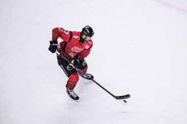 COLOGNE, GERMANY - 21 Kasım 2025: Brady Austin - Hokey maçı DEL Koelner Haie - Lanxess Arena 'da Augrsburger Panter.