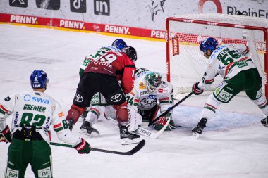 COLOGNE, GERMANY - 21 Kasım 2025 - Hokey maçı DeL Koelner Haie - Lanxess Arena 'da Augrsburger Panter.
