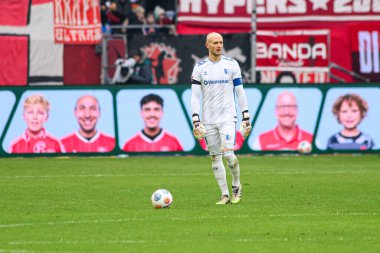 DUSSELDORF, Almanya - 22 Kasım 2025: Dominik Reimann - Futbol maçı Bundesliga 2 Fortuna Duesseldorf - 1. Merkur Spiel Arena 'daki FC Magdeburg.