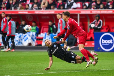 DÜKSELDORF, GERMANY - 22 Kasım 2025: - Futbol maçı Bundesliga 2 Fortuna Duesseldorf - 1. Merkur Spiel Arena 'daki FC Magdeburg.
