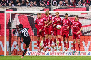 DÜKSELDORF, GERMANY - 22 Kasım 2025: - Futbol maçı Bundesliga 2 Fortuna Duesseldorf - 1. Merkur Spiel Arena 'daki FC Magdeburg.