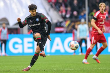 DÜKSELDORF, GERMANY - 22 Kasım 2025: Rayan Ghrieb - Futbol maçı Bundesliga 2 Fortuna Duesseldorf - 1. Merkur Spiel Arena 'daki FC Magdeburg.