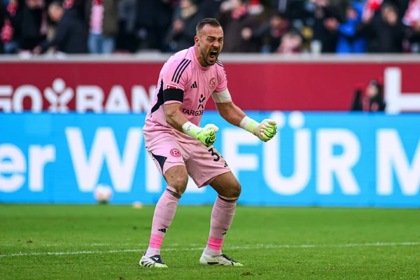 DUSSELDORF, Almanya - 22 Kasım 2025: Florian Kastenmeier - Futbol maçı Bundesliga 2 Fortuna Duesseldorf - 1. Merkur Spiel Arena 'daki FC Magdeburg.