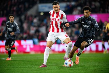 COLOGNE, GERMANY - 22 NOVEMBER, 2025: El Mala, Nathaniel Brown - Bundesliga 1.FC Koeln-SG Eintracht Frankfurt maçı Rhein Energie Stadion 'da.