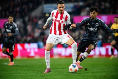 COLOGNE, GERMANY - 22 NOVEMBER, 2025: El Mala, Nathaniel Brown - Bundesliga 1.FC Koeln-SG Eintracht Frankfurt maçı Rhein Energie Stadion 'da.