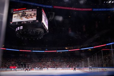 COLOGNE, ALMANY - 23 Kasım 2025: - Hokey maçı DeL Koelner Haie - Schwenninger Vahşi Kanatlar Lanxess Arena 'da.